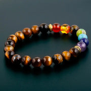 Bracelet 7 Chakras - Protection Oeil de Tigre