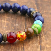 Bracelet 7 Chakras et Lapis-Lazuli