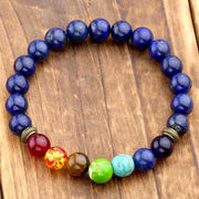 Bracelet 7 Chakras et Lapis-Lazuli