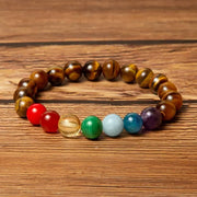 Bracelet 7 Chakras et Oeil de tigre