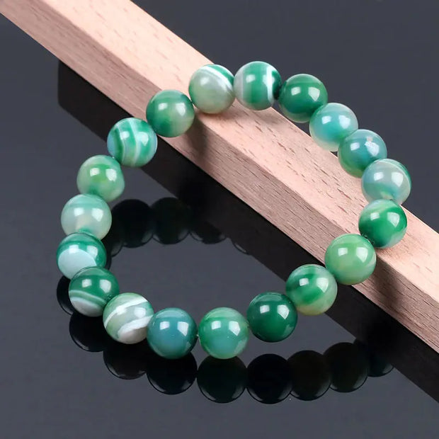Bracelet Anti-Stress en Onyx Vert