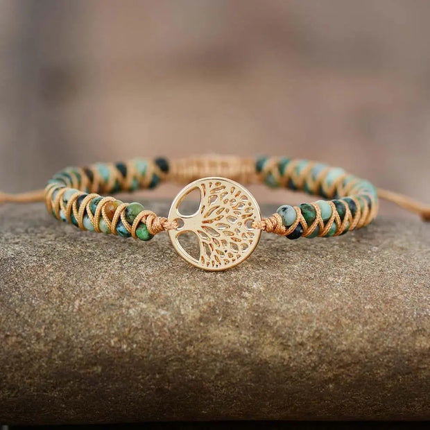 Bracelet Arbre de Vie en Jaspe Africain