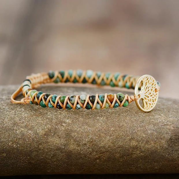 Bracelet Arbre de Vie en Jaspe Africain