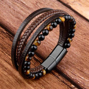 Bracelet Cuir et Oeil de Tigre