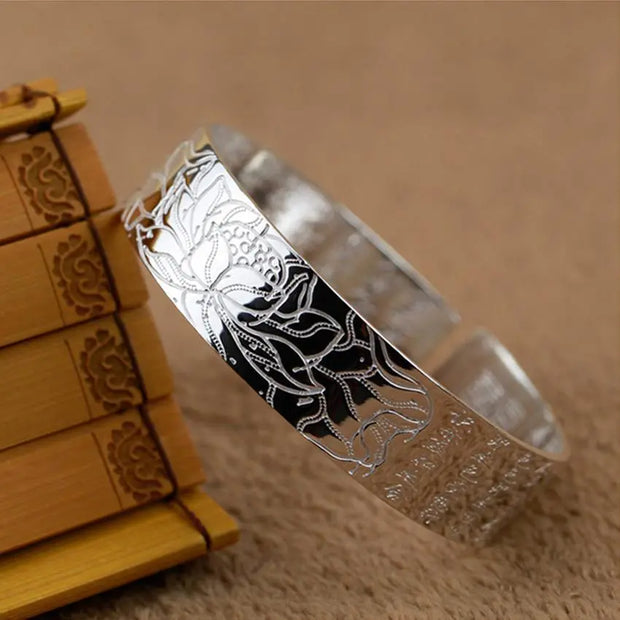 Bracelet Fleur de Lotus - Argent Tibétain