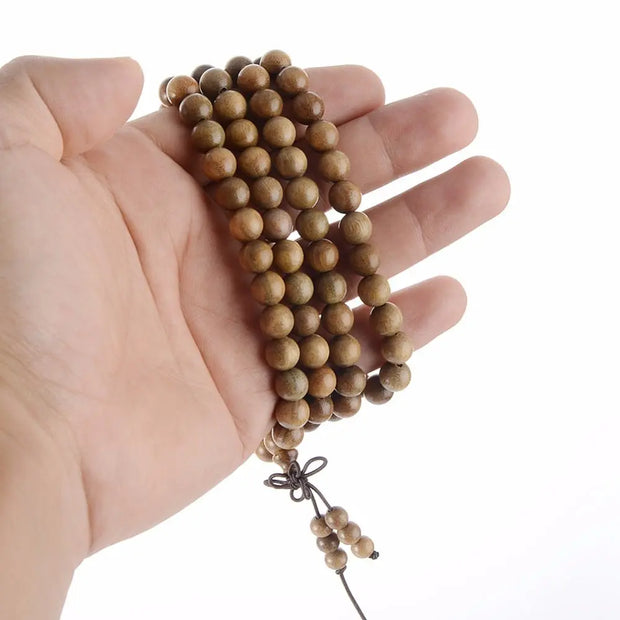Bracelet Mala 108 perles en Bois de santal