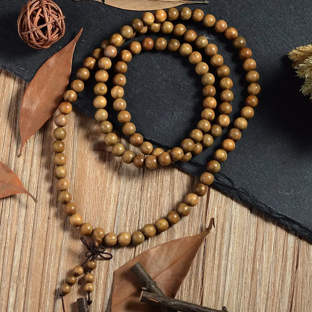 Bracelet Mala 108 perles en Bois de santal