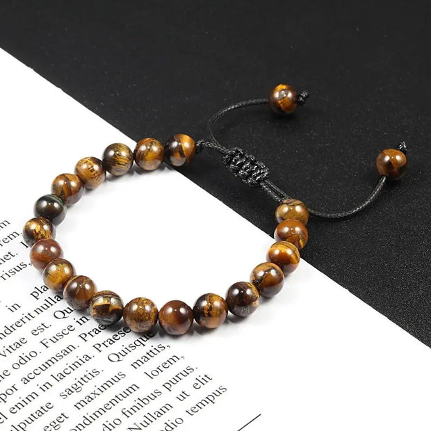 Bracelet Mala Oeil de Tigre Ajustable