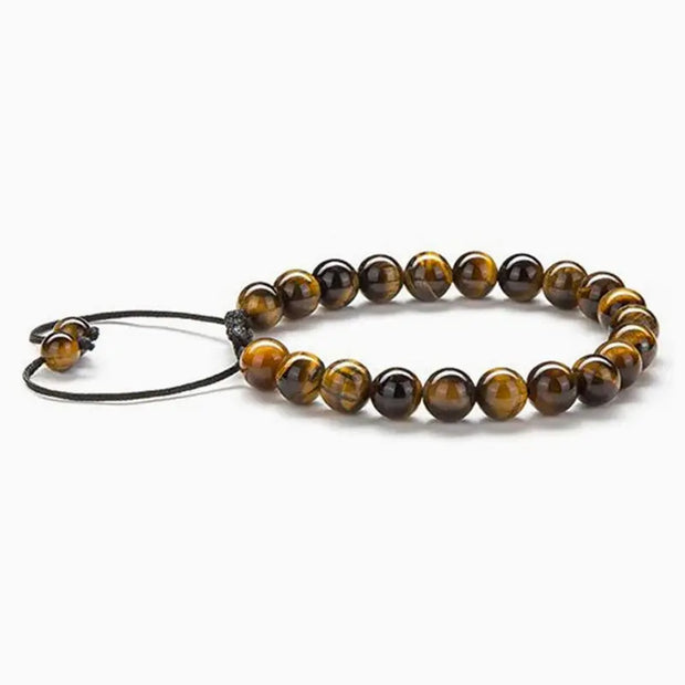 Bracelet Mala Oeil de Tigre Ajustable