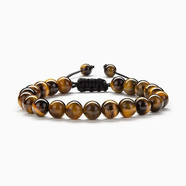 Bracelet Mala Oeil de Tigre Ajustable