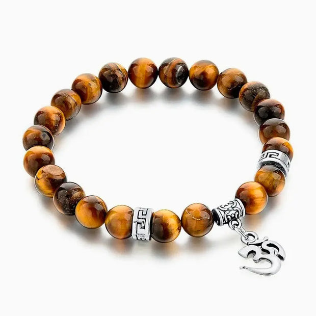Bracelet Oeil De Tigre Aum (Om)