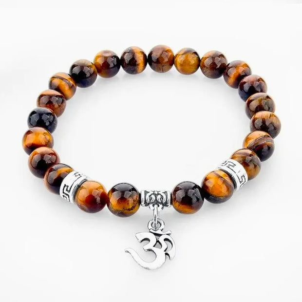 Bracelet Oeil De Tigre Aum (Om)