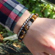 Bracelet Oeil de Tigre Bouddha