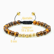 Bracelet Oeil de Tigre Femme Ajustable