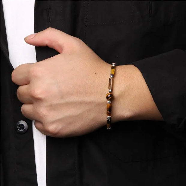 Bracelet Oeil de Tigre Moderne