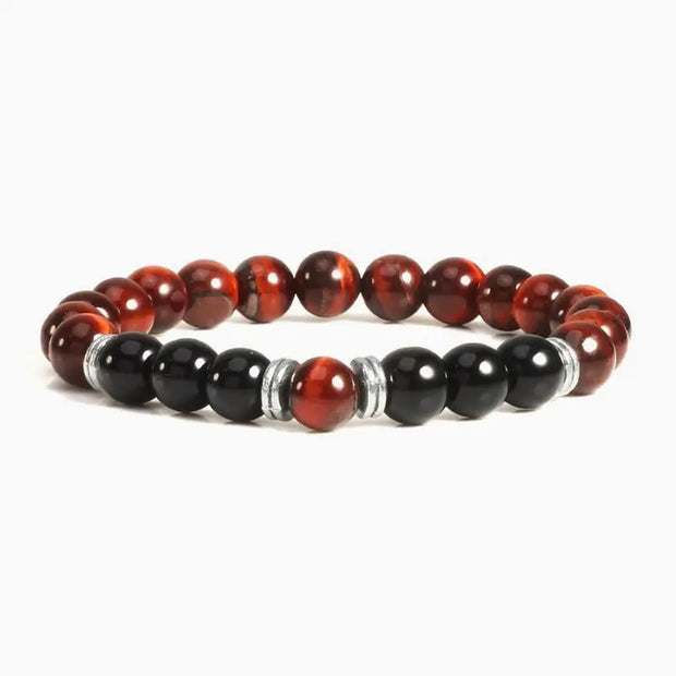 Bracelet Oeil de Tigre Rouge