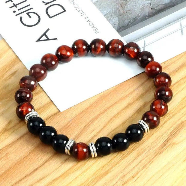 Bracelet Oeil de Tigre Rouge
