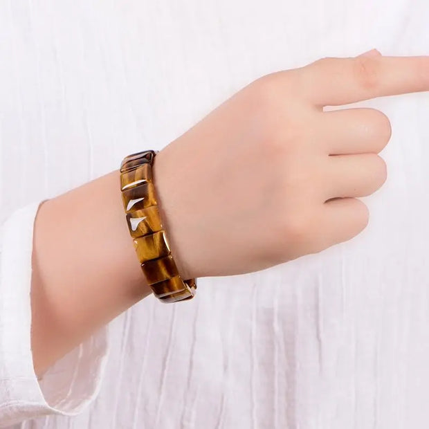 Bracelet Oeil de Tigre à Facettes