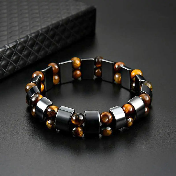 Bracelet Oeil de Tigre et Hématite