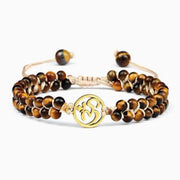 Bracelet Shamballa Oeil de Tigre Aum