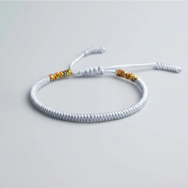 Bracelet Tibétain Blanc et Jaune