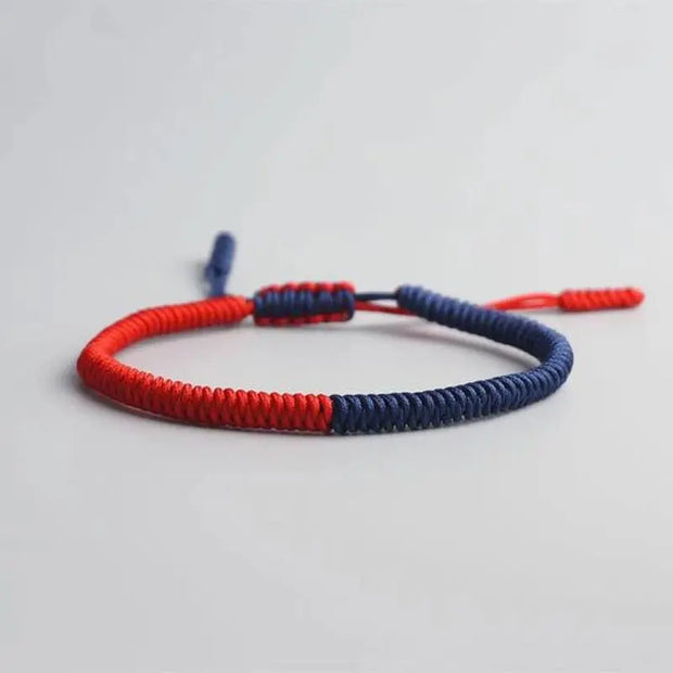 Bracelet Tibétain Bleu Rouge