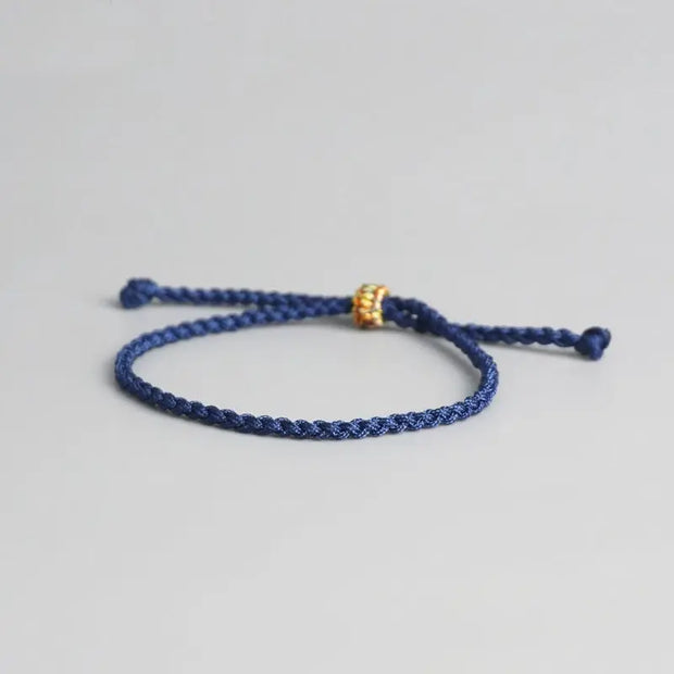 Bracelet Tibétain Cordelette Bleu