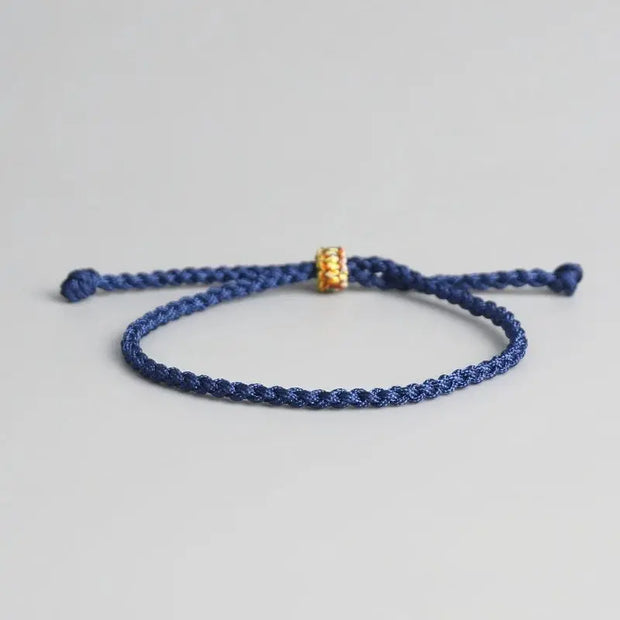Bracelet Tibétain Cordelette Bleu
