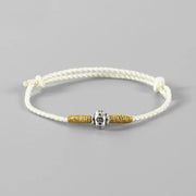 Bracelet Tibétain Mantra Om Blanc