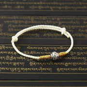 Bracelet Tibétain Mantra Om Blanc