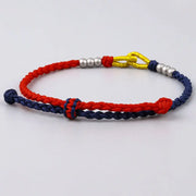 Bracelet Tibétain Noeud Rouge et Bleu