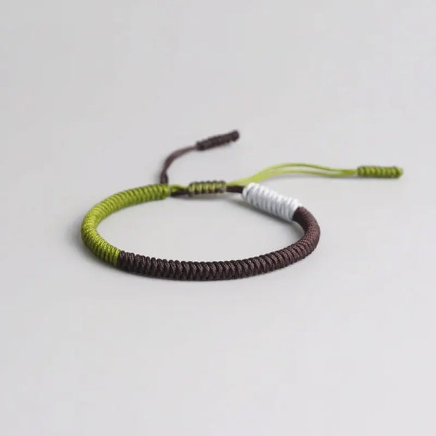 Bracelet Tibétain Noir Blanc Vert