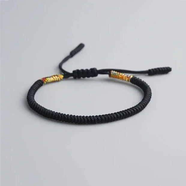Bracelet Tibétain Noir et Jaune