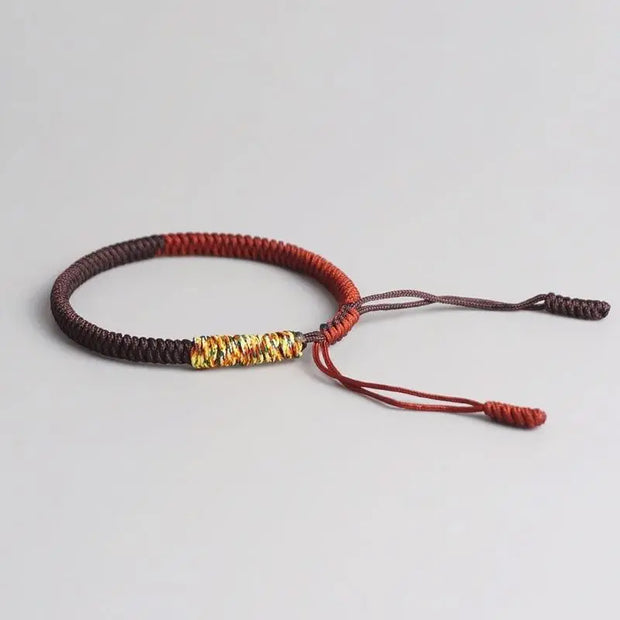 Bracelet Tibétain Rouge et Marron