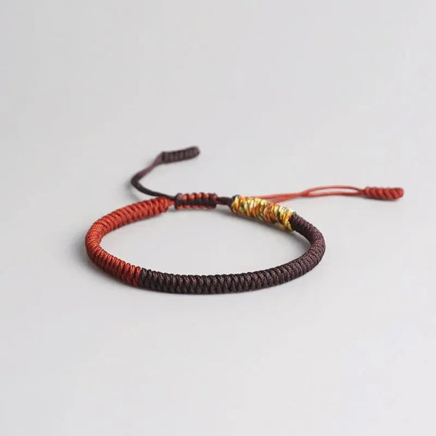 Bracelet Tibétain Rouge et Marron