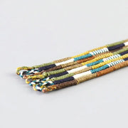 Bracelet Tibétain Tressage Indien Jaune et Vert