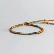Bracelet Tibétain Tressage Indien Marron