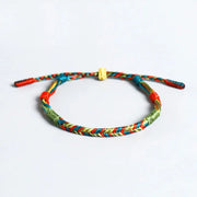 Bracelet Tibétain Tressé Coloré
