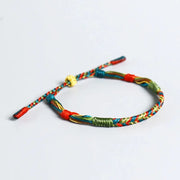 Bracelet Tibétain Tressé Coloré