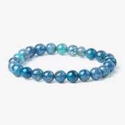 Bracelet en Agate Bleue Craquelée