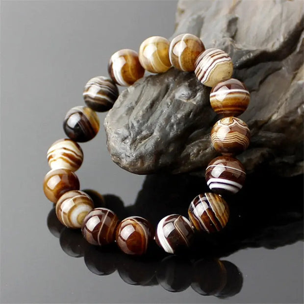 Bracelet en Agate Brune