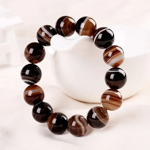 Bracelet en Agate Brune