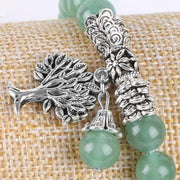 Bracelet en Aventurine et Arbre de Vie