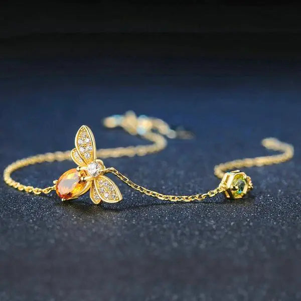 Bracelet en Citrine - Abeille Elégante