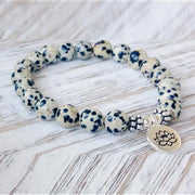 Bracelet en Jaspe Dalmatien