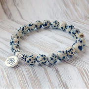 Bracelet en Jaspe Dalmatien