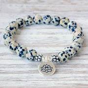Bracelet en Jaspe Dalmatien