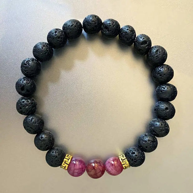 Bracelet en Pierre de Lave - Sérénité