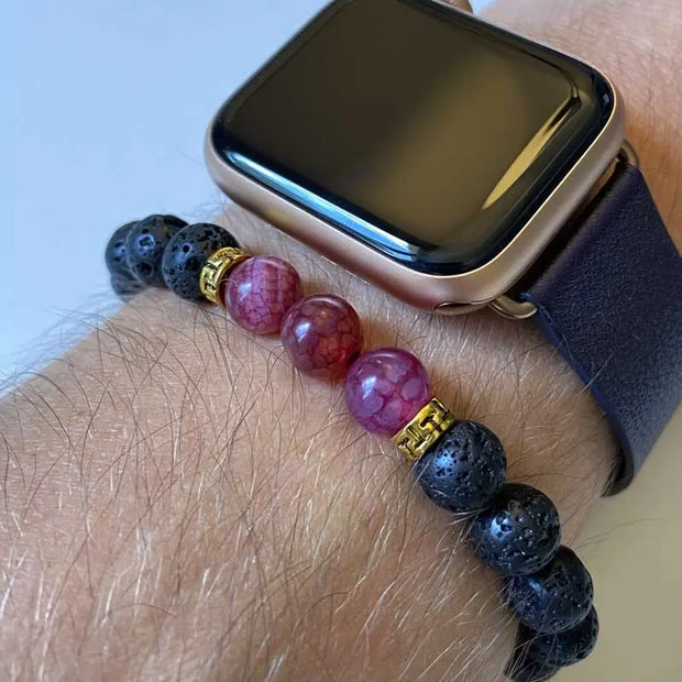 Bracelet en Pierre de Lave - Sérénité