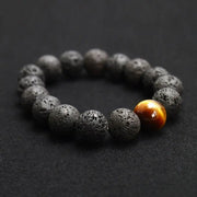 Bracelet en Pierre de Lave et Oeil de Tigre - Dynamisme